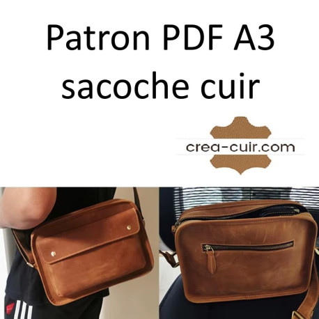 Patron saccoche cuir