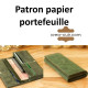 Patron papier portefeuille