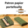 Patron papier portefeuille