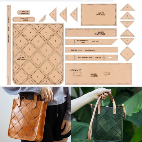 Patron sac à main cuir carton kraft