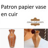 Patron papier vase en cuir