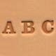 Matoirs cuir lettres alphabet 6 mm