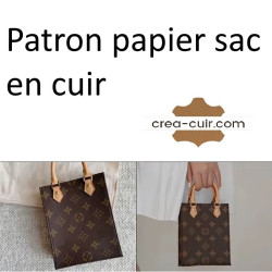 Patron papier sac cuir