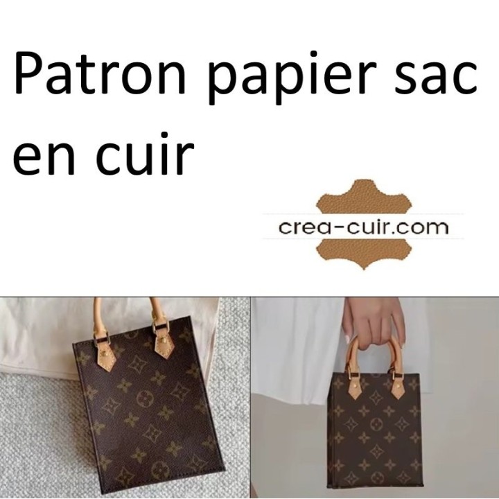 Patron papier sac cuir
