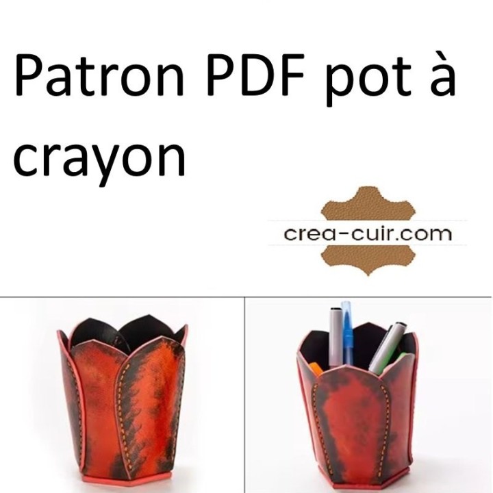 Patron etui trousse stylo cuir