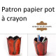 Patron papier pot à crayon