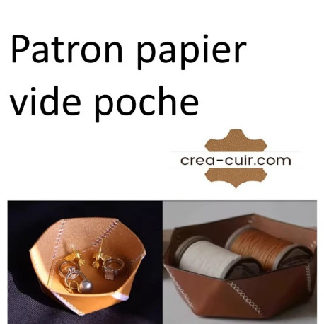 Patron vide poche en cuir