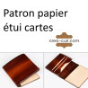 Patron papier étui carte