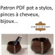 Patron PDF vide poche en cuir, pot a bijou