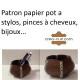 Patron vide poche en cuir, pot a bijou