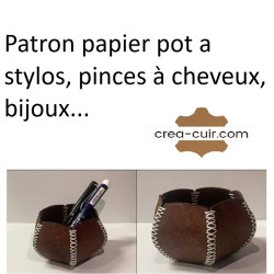 Patron vide poche en cuir, pot a bijou