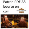 Patron PDF A3 bourse en cuir
