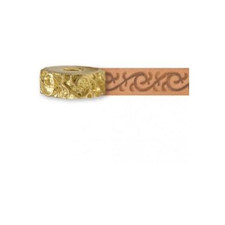 Molette à décor d'environ 5 mm de large, roue interchangeable pour l'embossage de motifs sur cuir.