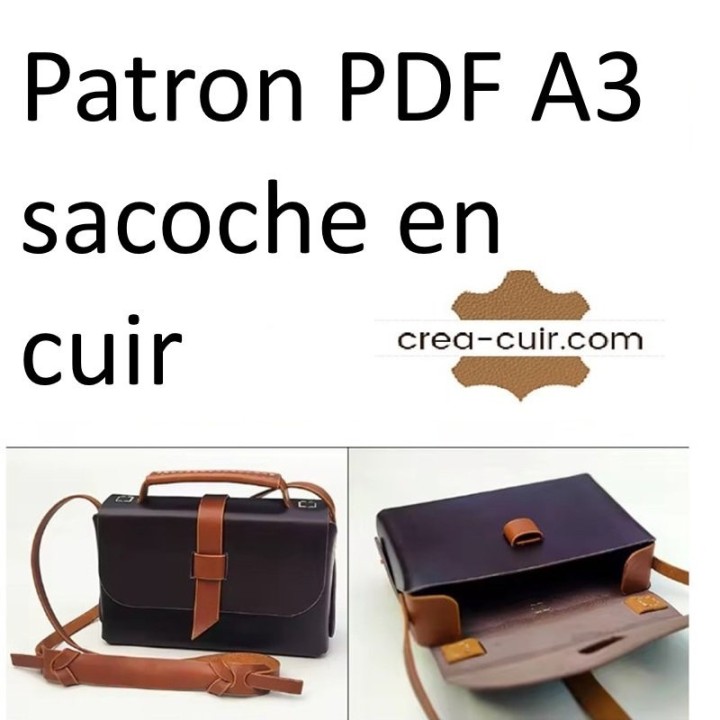 Patron PDF sacoche en cuir
