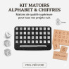 Kit matoirs cuir lettres alphabet chiffre 6 mm