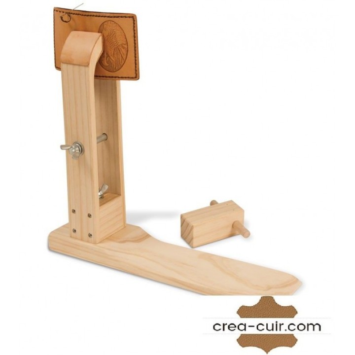 Valet de couture en bois pour coudre le cuir à la main
