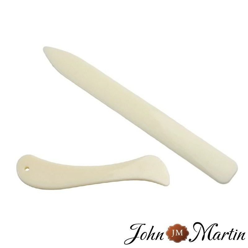 Lot de 2 lissettes pour le travail des tranches du cuir