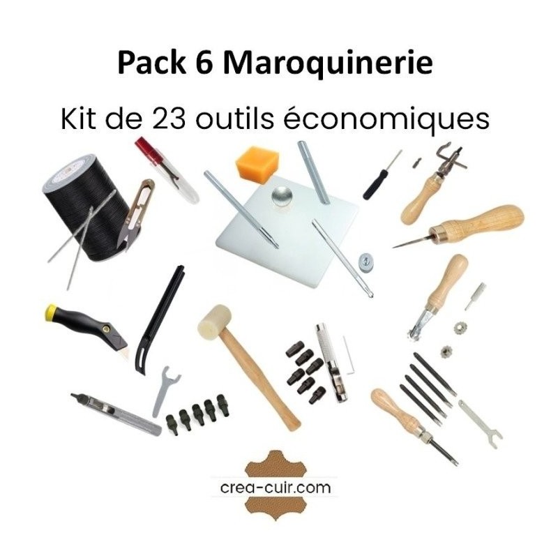 Pack d'outillage de maroquinerie pour coudre et travailler le cuir