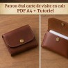 Patron et tutoriel pour un étui à carte de visite en cuir
