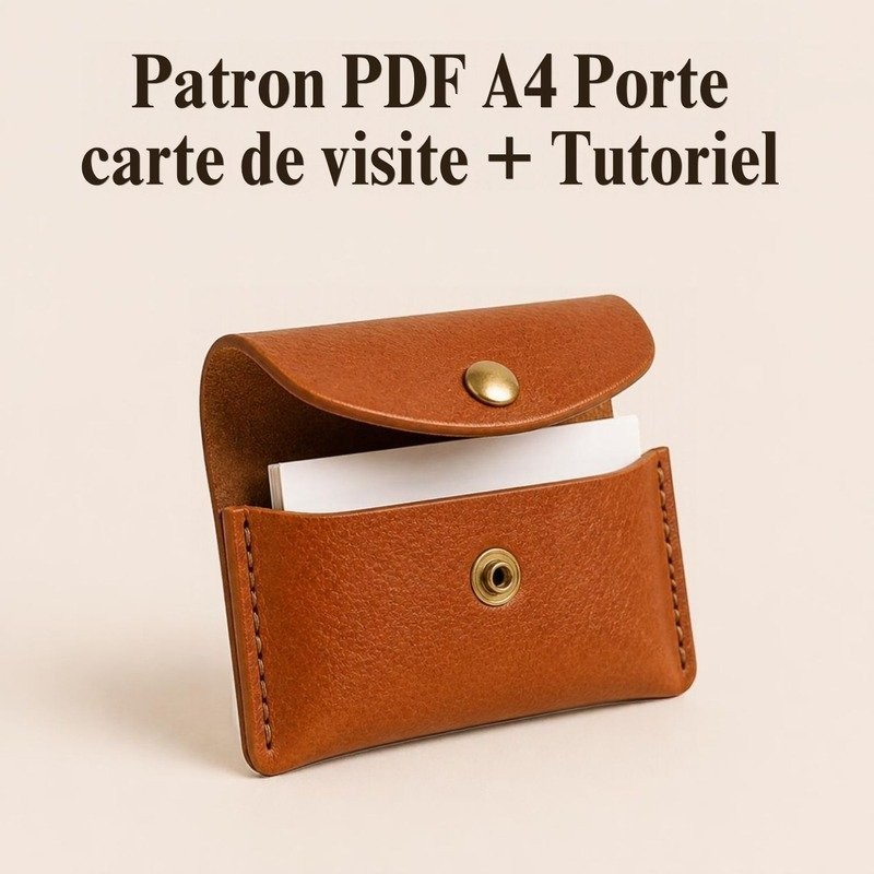 Patron PDF étui à carte de visite + Tutoriel