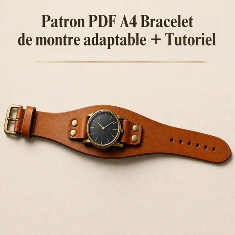 Patron PDF bracelet de montre + Tutoriel
