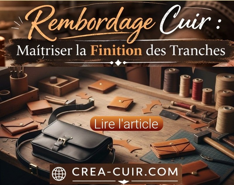 rembordage des bords du cuir
