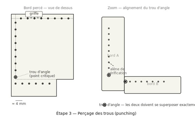 Percage du cuir pour couture