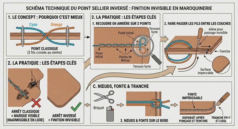 Shéma technique du point sellier inversé