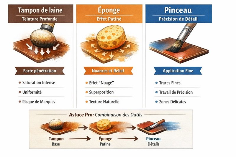 Quels outils pour teindre le cuir