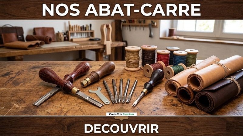 Abat carre pour les bords du cuir