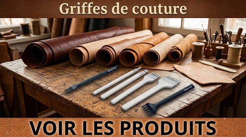 Griffe a frapper diamant  ou losange pour percer le cuir
