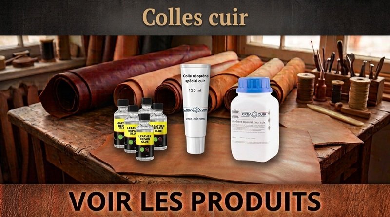 Colles spécial cuir a base d'eau, néoprène, acrylique