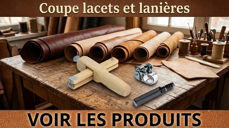 Coupe lacet et laniere de cuir