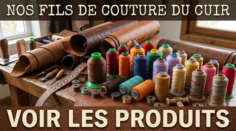Bobine de fil pour la couture du cuir a la main ou a la machine a coudre