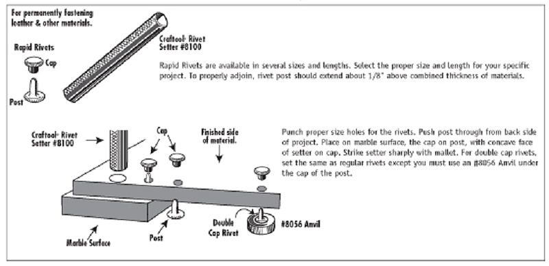 HURRISE Rivets Tubulaires 500 Jeux De Rivets En Cuir 6x8mm Métal
