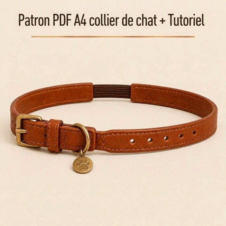 Patron PDF collier de chat + Tutoriel
