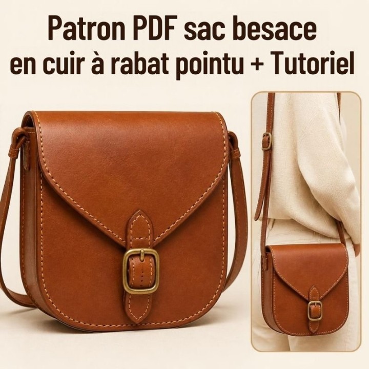 Patron PDF sac à main en cuir + Tutoriel