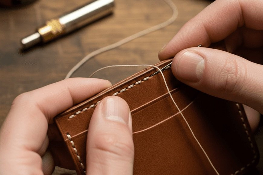 Maîtriser le point sellier inversé : L'art de la finition invisible en maroquinerie