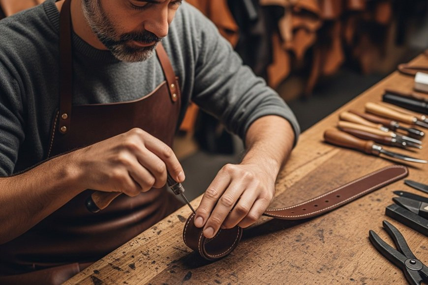 Les outils spécifiques à la fabrication de ceinture en cuir